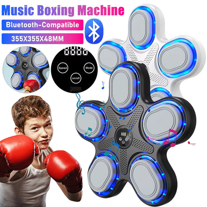 Bluetooth Music Boxing Machine Adjustable Speed Wall-Mounted Fitness Trainer Boxing Home Boxing Punching Bag for Adults Children