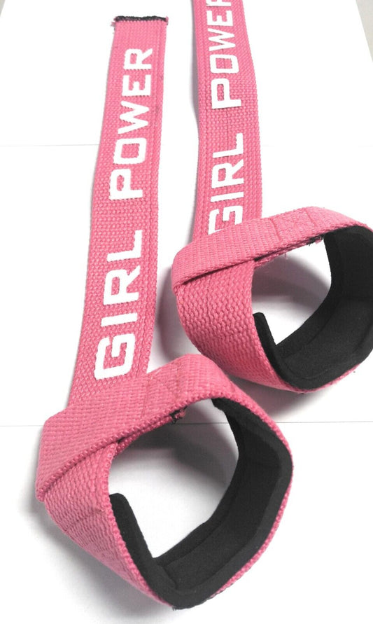 Wrist Straps Pink GRIP Girl Power Bodybuilding Crossfit Lifting STRAPS