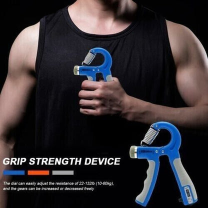 Hand Grip Strength Power Trainer Gripper Strengthener Adjustable Gym Exerciser