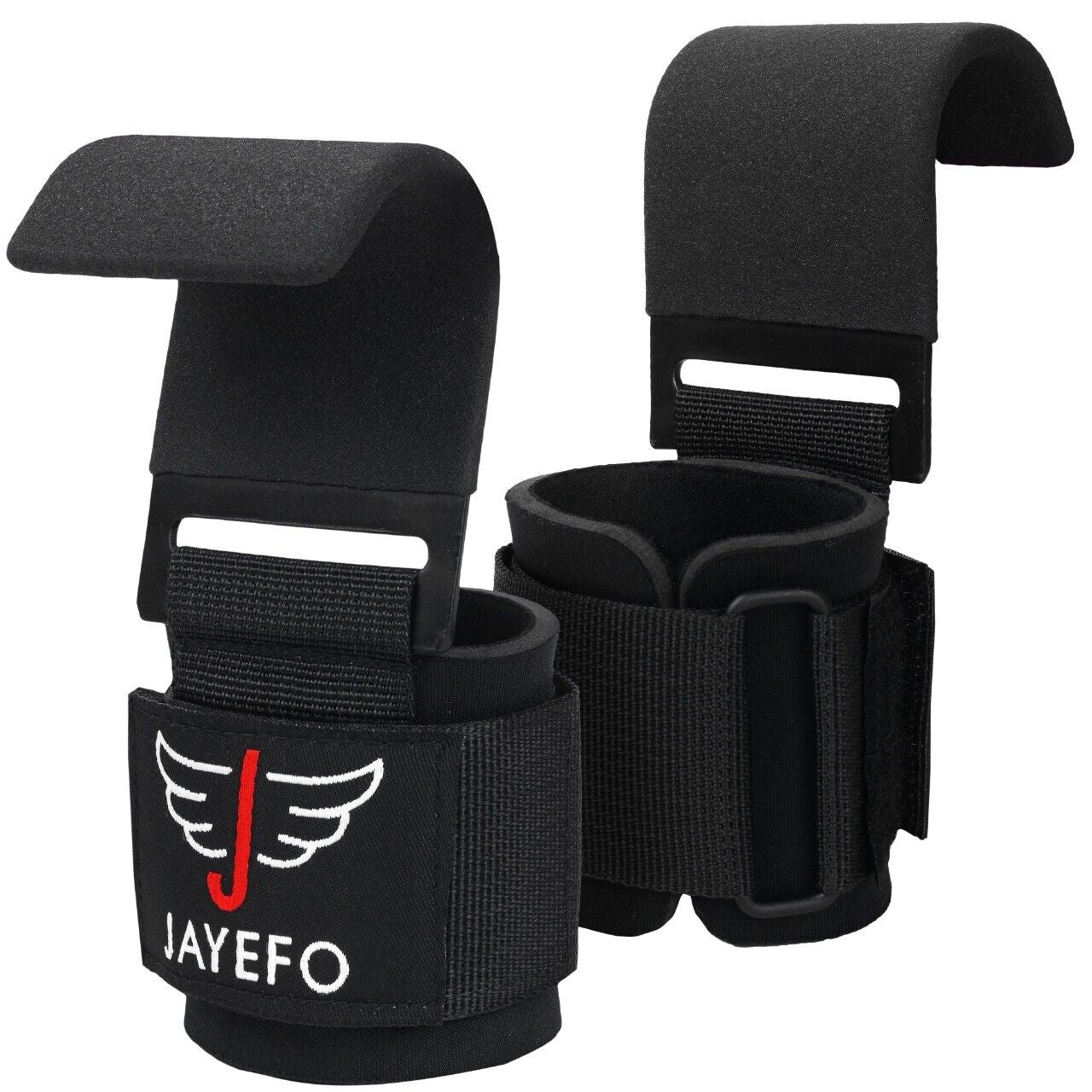 Jayefo Power Weight Lifting Training Wrist Support Hook BAR Straps Fitness Bars